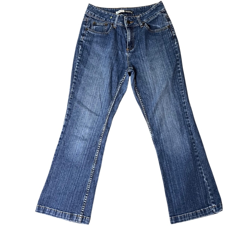 Vintage Y2K St. John’s Bay Stretch Flare Jeans Mid Rise Petite Blue 8P